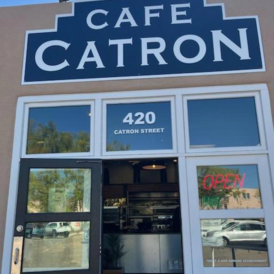 Front of Cafe Catron in Santa Fe New Mexico